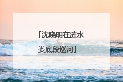 沈晓明在涟水娄底段巡河