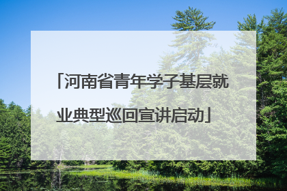 河南省青年学子基层就业典型巡回宣讲启动