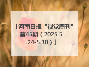 河南日报“视觉周刊”第45期（2025.5.24-5.30）