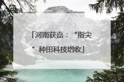河南获嘉：“指尖”种田科技增收