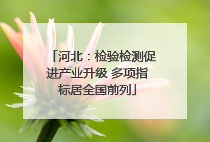 河北：检验检测促进产业升级 多项指标居全国前列