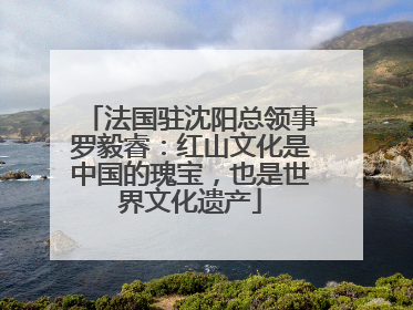 法国驻沈阳总领事罗毅睿：红山文化是中国的瑰宝，也是世界文化遗产