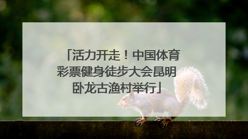 活力开走！中国体育彩票健身徒步大会昆明卧龙古渔村举行