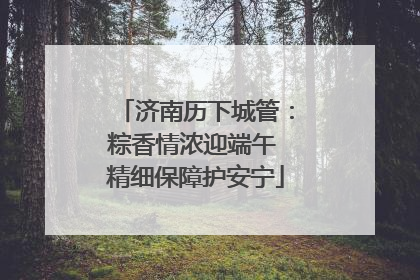 济南历下城管：粽香情浓迎端午 精细保障护安宁