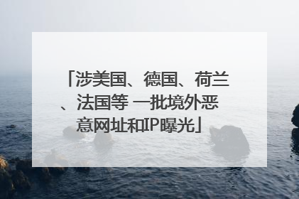 涉美国、德国、荷兰、法国等 一批境外恶意网址和IP曝光