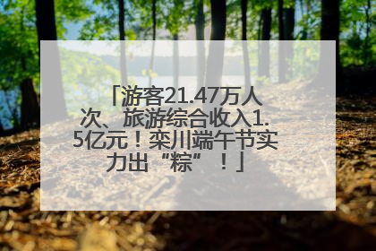 游客21.47万人次、旅游综合收入1.5亿元！栾川端午节实力出“粽”！