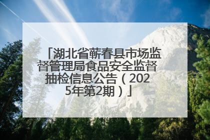 湖北省蕲春县市场监督管理局食品安全监督抽检信息公告（2025年第2期）