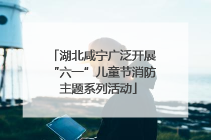 湖北咸宁广泛开展“六一”儿童节消防主题系列活动