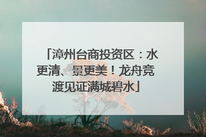 漳州台商投资区：水更清、景更美！龙舟竞渡见证满城碧水