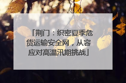 荆门：织密夏季危货运输安全网，从容应对高温汛期挑战