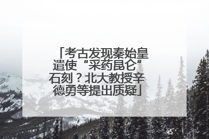 考古发现秦始皇遣使“采药昆仑”石刻？北大教授辛德勇等提出质疑