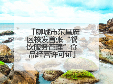 聊城市东昌府区核发首张“餐饮服务管理”食品经营许可证