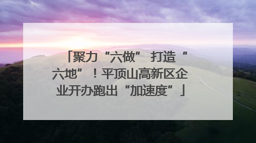 聚力“六做” 打造“六地”！平顶山高新区企业开办跑出“加速度”