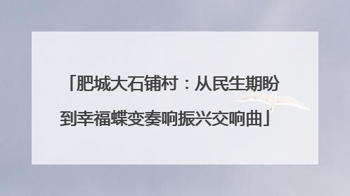 肥城大石铺村：从民生期盼到幸福蝶变奏响振兴交响曲