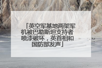 英空军基地两架军机被巴勒斯坦支持者喷漆破坏，英首相和国防部发声