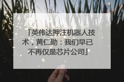 英伟达押注机器人技术，黄仁勋：我们早已不再仅是芯片公司