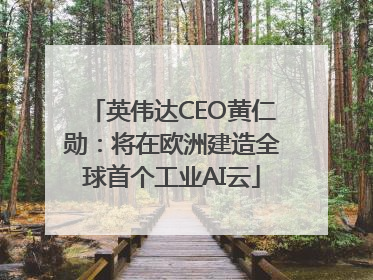 英伟达CEO黄仁勋：将在欧洲建造全球首个工业AI云
