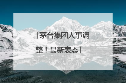 茅台集团人事调整！最新表态