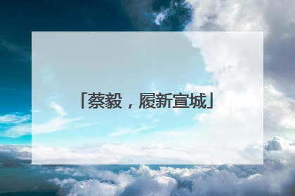 蔡毅，履新宣城