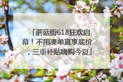 蘑菇街618狂欢启幕！不用凑单直享底价，三重补贴嗨购今夏