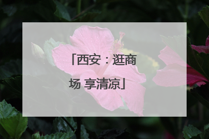 西安：逛商场 享清凉