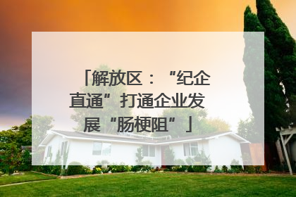 解放区：“纪企直通”打通企业发展“肠梗阻”