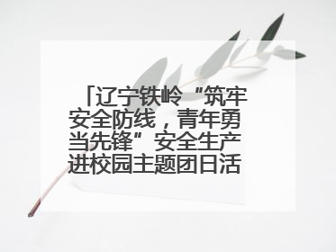 辽宁铁岭“筑牢安全防线，青年勇当先锋”安全生产进校园主题团日活动举行