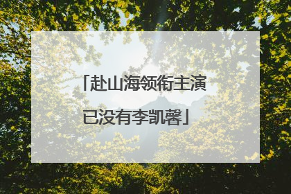 赴山海领衔主演已没有李凯馨