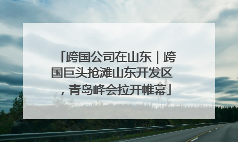 跨国公司在山东｜跨国巨头抢滩山东开发区，青岛峰会拉开帷幕