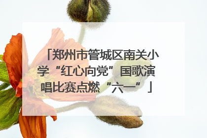 郑州市管城区南关小学“红心向党”国歌演唱比赛点燃“六一”