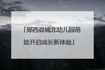 郧西县城北幼儿园萌娃开启成长新体验