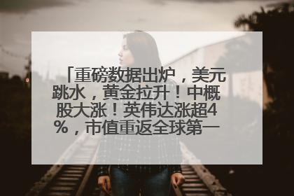 重磅数据出炉，美元跳水，黄金拉升！中概股大涨！英伟达涨超4%，市值重返全球第一！黄仁勋计划出售至多600万股股票