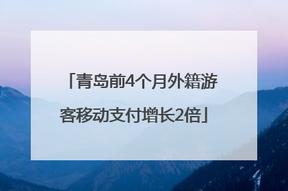 青岛前4个月外籍游客移动支付增长2倍