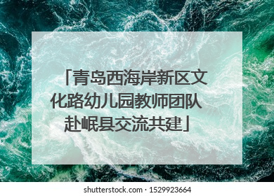 青岛西海岸新区文化路幼儿园教师团队赴岷县交流共建