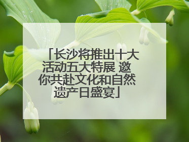 长沙将推出十大活动五大特展 邀你共赴文化和自然遗产日盛宴