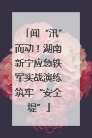 闻“汛”而动！湖南新宁应急铁军实战演练筑牢“安全堤”