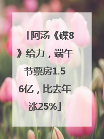 阿汤《碟8》给力，端午节票房1.56亿，比去年涨25%