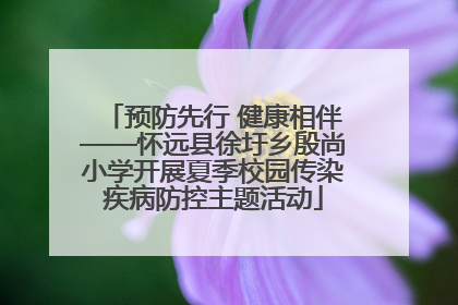 预防先行 健康相伴——怀远县徐圩乡殷尚小学开展夏季校园传染疾病防控主题活动