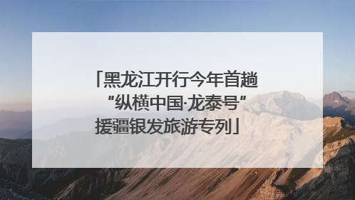 黑龙江开行今年首趟“纵横中国·龙泰号”援疆银发旅游专列