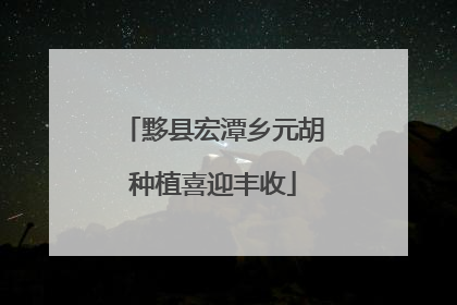黟县宏潭乡元胡种植喜迎丰收
