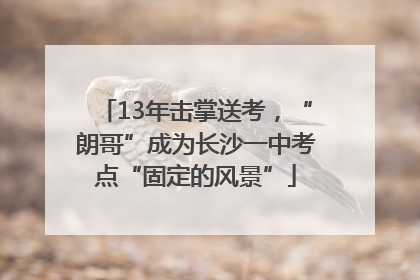 13年击掌送考，“朗哥”成为长沙一中考点“固定的风景”