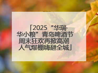 2025“华瑞·华小粮”青岛啤酒节周末狂欢再掀高潮 人气爆棚嗨翻全城