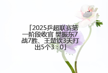 2025乒超联赛第一阶段收官 樊振东7战7胜、王楚钦3天打出5个3∶0