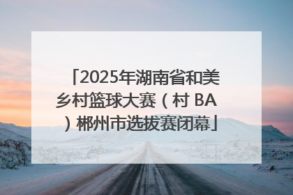 2025年湖南省和美乡村篮球大赛（村 BA）郴州市选拔赛闭幕