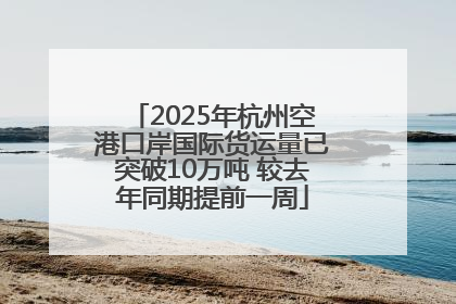 2025年杭州空港口岸国际货运量已突破10万吨 较去年同期提前一周