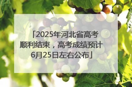 2025年河北省高考顺利结束，高考成绩预计6月25日左右公布