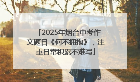 2025年烟台中考作文题目《何不拥抱》，注重日常积累不难写