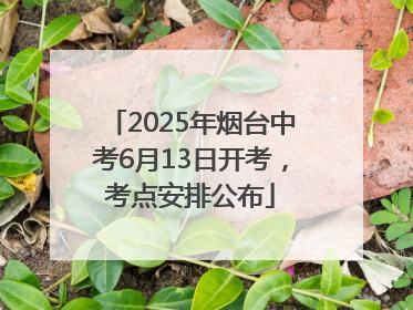 2025年烟台中考6月13日开考，考点安排公布