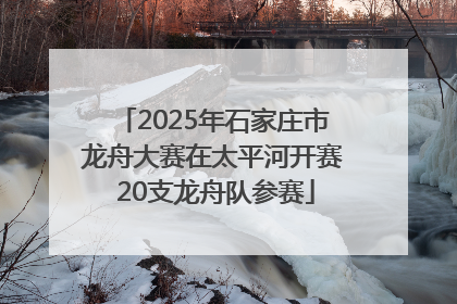 2025年石家庄市龙舟大赛在太平河开赛 20支龙舟队参赛