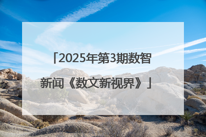 2025年第3期数智新闻《数文新视界》
